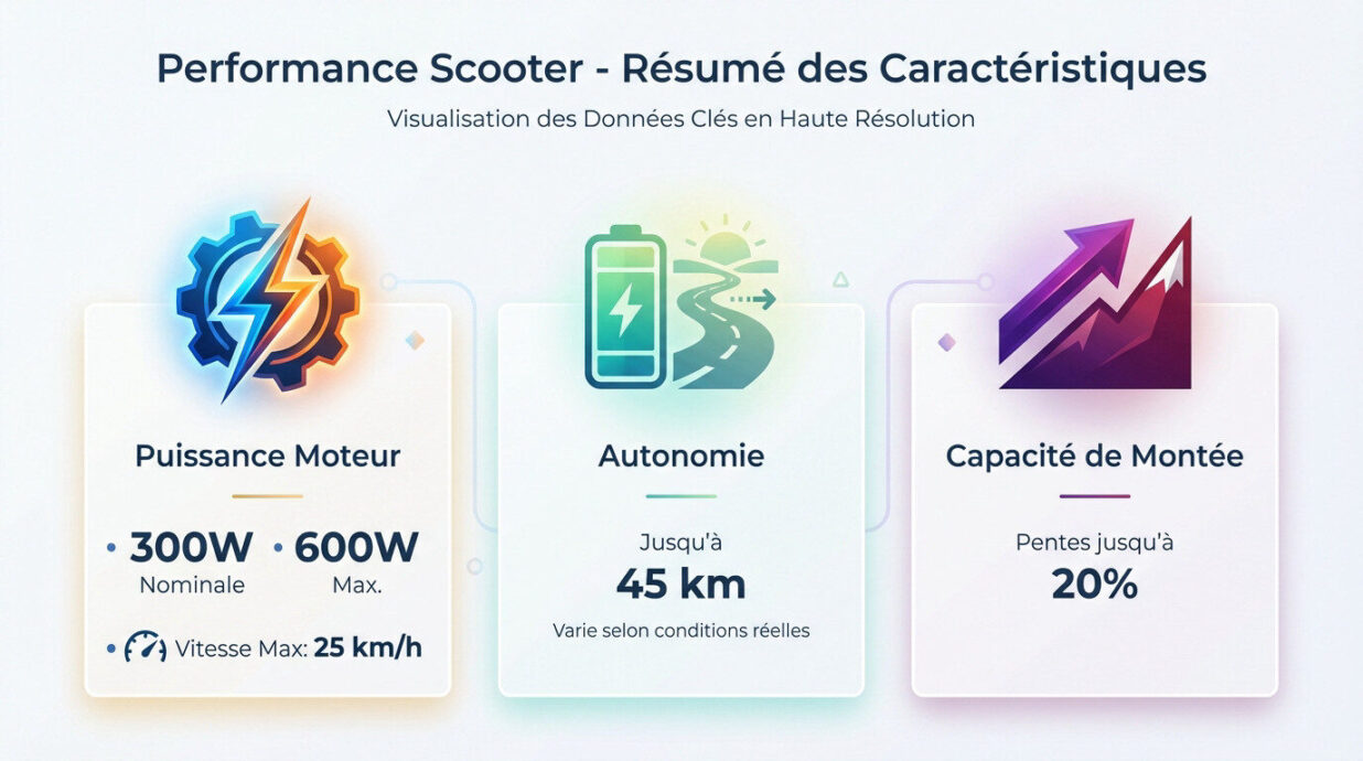 Infographie d&eacute;taillant les caract&eacute;ristiques techniques cl&eacute;s du Xiaomi Mi Scooter Pro 2